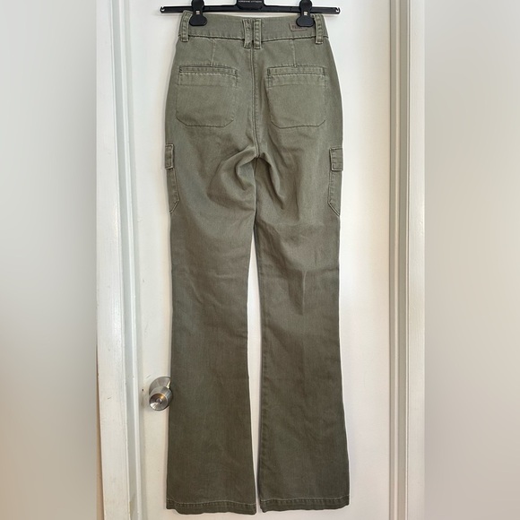 NWOT Paige Dion Cargo Pants Vintage Ivy Green Bootcut 24 - Picture 4 of 12